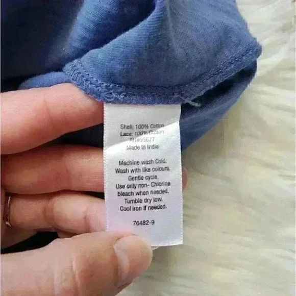 Ana a new approach blue ruffle sleeve top - Picture 7 of 7